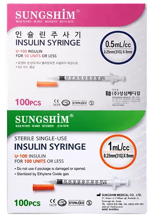 Sungshim insulin syringe blister packaging