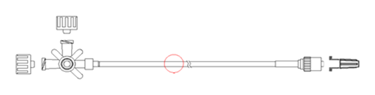 E3W-101 3-way extension tube diagram